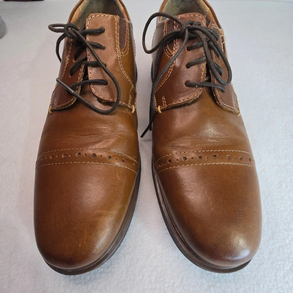 Nunn Bush Leather Cap Toe Oxford Dress Shoes Mens Sz 8 M Comfort Gel Casual 8M